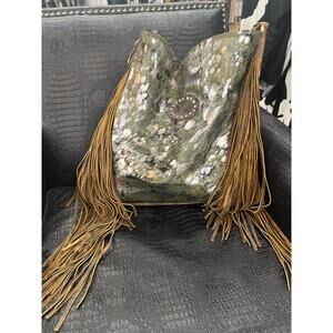 NEW KEEP IT GYPSY hide on shoulder bag in camo print